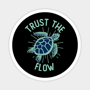 Turtles Watercolor Sea Ocean Underwater Trust Wave Flow Magnet